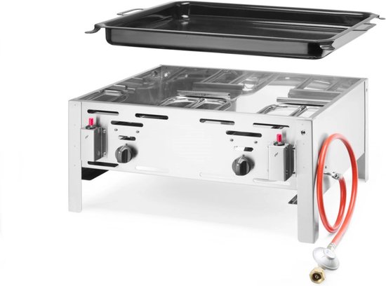 HENDI Krachtige gasbarbecue - roestvast staal - 11,6kW - €240,00