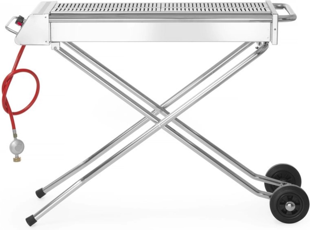HENDI Krachtige roestvrijstalen barbecue – 7,5kW – inklapbaar en verrijdbaar – 1120x410x900 mm thumbnail 2
