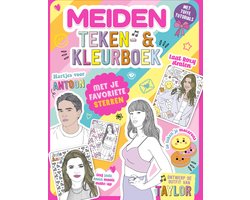 foto van MEIDEN Kleurboek - Kleurboek meisjes - Tekenboek - Tekenen - Kleuren - Antoon - Roxy Dekker - Vakantieboek - Doeboek - Knutselen