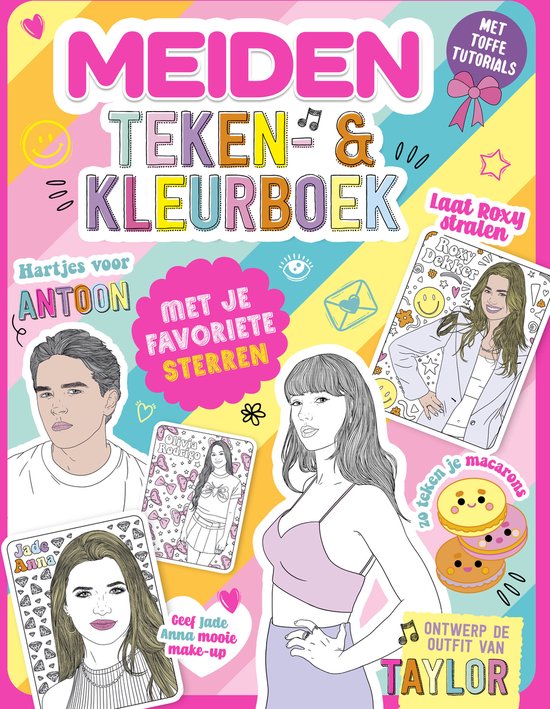 MEIDEN Tekenboek - Kleurboek voor Kinderen - Meisjes - Kleurboeken - Tekenen - Tekenboek - Kleuren - Kleurplaten - Knutselen - DIY - Speelgoed Meisje - Cadeau - Antoon - Doe Boek - Doeboek - Winterboek - Vakantieboek - Jade Anna - Taylor Swift