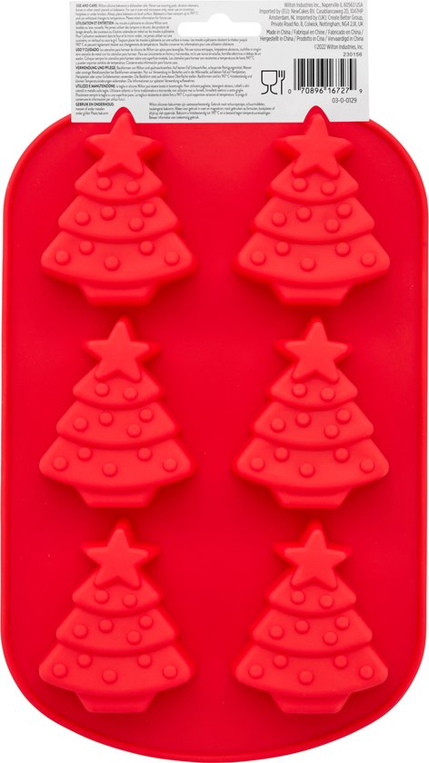 Wilton Siliconen Mal Kerst - DIY Bakvorm voor Mini Cakes, Muffins en Snoepjes - Kerstboom
