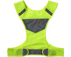 Fluor gele veiligheidsvesten/hesjes reflecterend - Sportkleding - Lichtgevende hardloop kleding - volwassenen