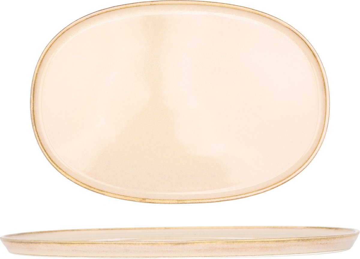 Bonna Serveerschaal - Sand Hygge - Porselein - 34 cm - set van 2