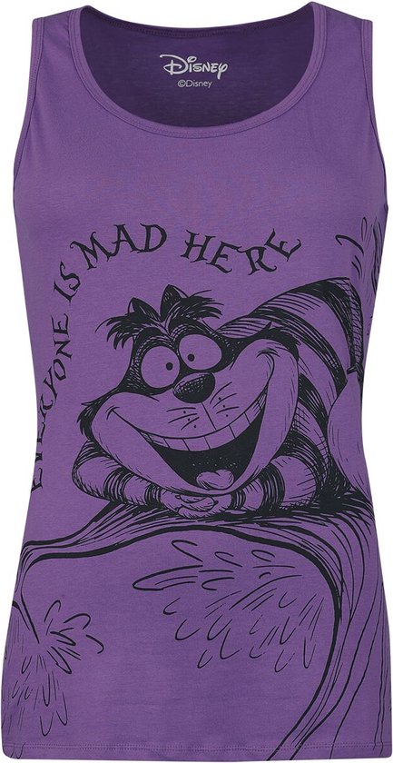 Alice In Wonderland Cheshire Cat Dames Top - paars - M