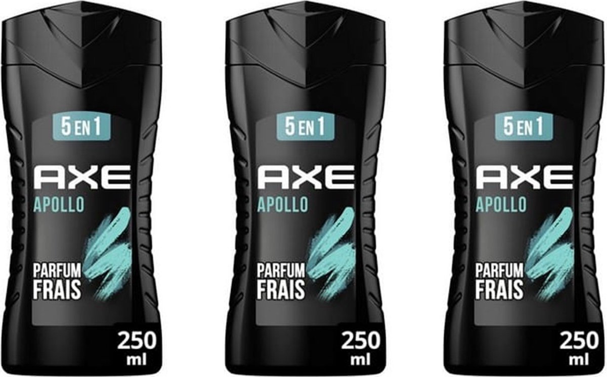 Goedkoopste Axe Douchegel Apollo 3 x 250 ml - 5in1 Formule