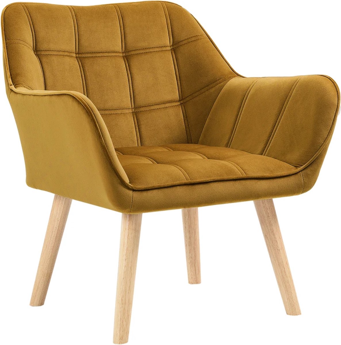 Fauteuil - Relaxzetel - Relaxstoel - Relaxfauteuil - Stoel - Met armleuning - Voor één Persoon - Geel