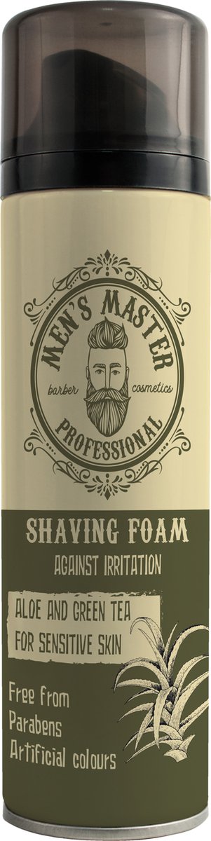 Goedkoopste Men's Master Shaving Foam - Scheerschuim Extra Dik - met Groene Thee en Aloë Vera - tegen Scheerirritatie - voor Gevoelige Huid - 200ml