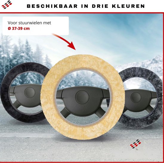 WALSER Lamsvacht autostoelhoes Mona, 100% lamsvacht stoelhoes voor auto, 1 stuk lamsvacht stoelhoes auto voorstoelen zwart