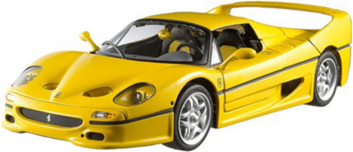 Ferrari F50 1995 (Geel) (25 cm) 1/18 Maisto Shell Collezione