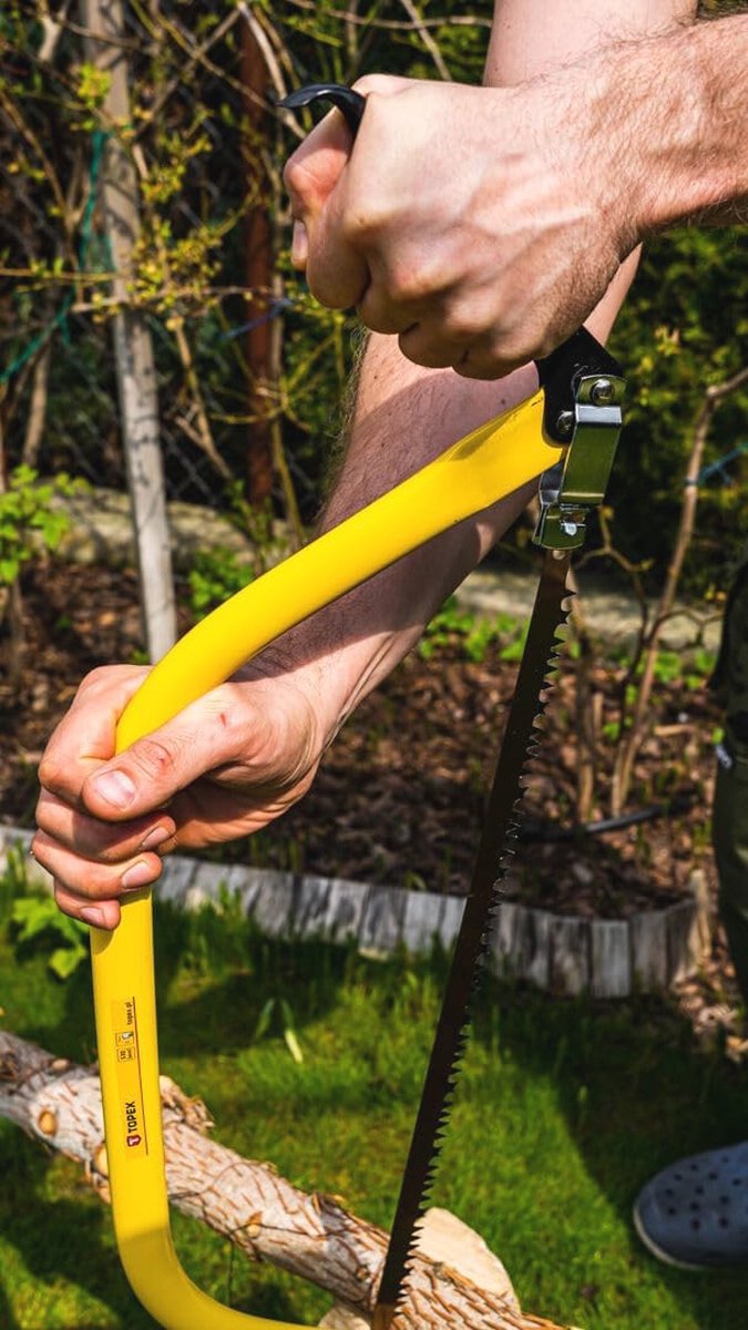 Houten beugelzaag voor takken en bomen - 610 mm handzaag voor tuin van Houten — afbeelding 2