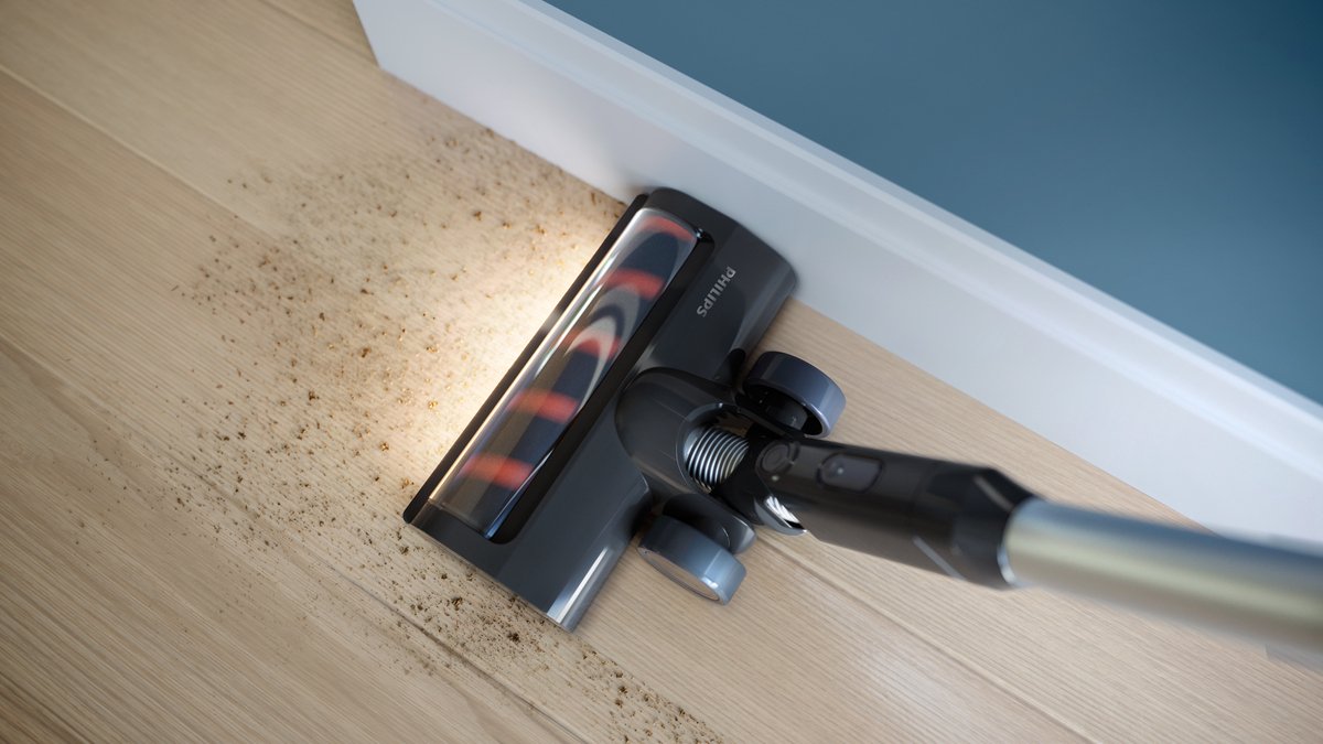Philips Steelstofzuiger Draadloos XC3033/01 - Zuigmond met LED verlichting - Zonder Zak - Met Kruimeldief - Batterijduur tot 60 min - Lichtgewicht - Zwart – foto 5