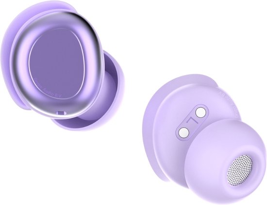 Écouteurs sans fil pocobob® Z - Purple Amatista - Écouteurs Bluetooth - ultra petits - écouteurs intra-auriculaires - avec microphone - aussi pour dormir - avec application pour iOS et Android