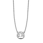 JWLS4U XN006S Collier XoXo Pendentif CZ - Argent - 40-45 cm