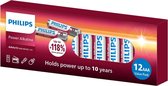 Bol.com AAA Mini penlite 12 x batterijen Power Alkaline Philips aanbieding