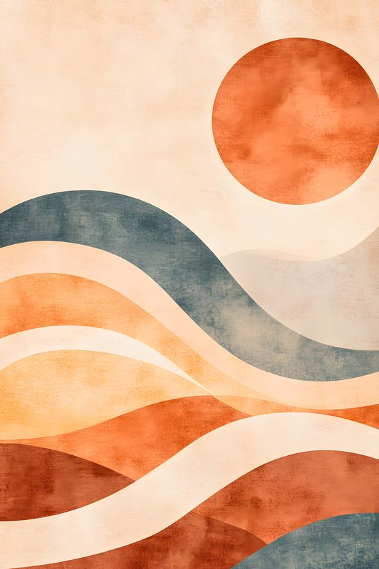 Abstracte Poster | Golf Poster | Kunst Poster | Uniek Poster | Moderne Poster | Decoratief Poster | 60x90cm | Wanddecoratie | Muurposter | 3947MT | Geschikt om in te lijsten