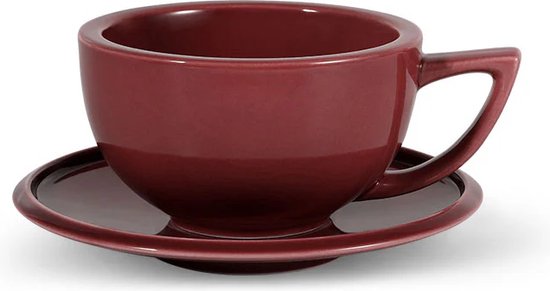 MHW-3BOMBER keramische koffiekop met schotel - 280 ml - hittebestendig porselein - stevig, comfortabel en elegant - geschikt voor koffie & thee