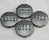 Audi naafdoppen grijs set van 4 - 4B0601170 -  60mm