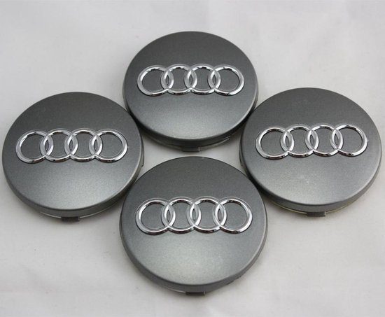 4 pièces 4B0601170 Cache Moyeu Jante Pour Audi Argent 60mm Centre