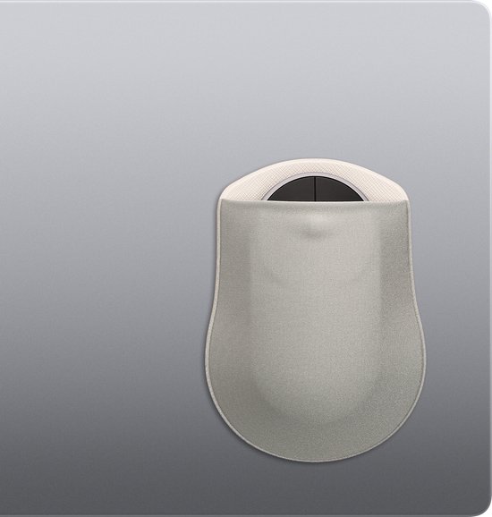 kwmobile draadloze muis houder geschikt voor Apple Magic Mouse / Logitech Pebble / Samsung Mouse Slim cover - Van elastaan - Computermuis houder voor laptop of tablet - In grijs