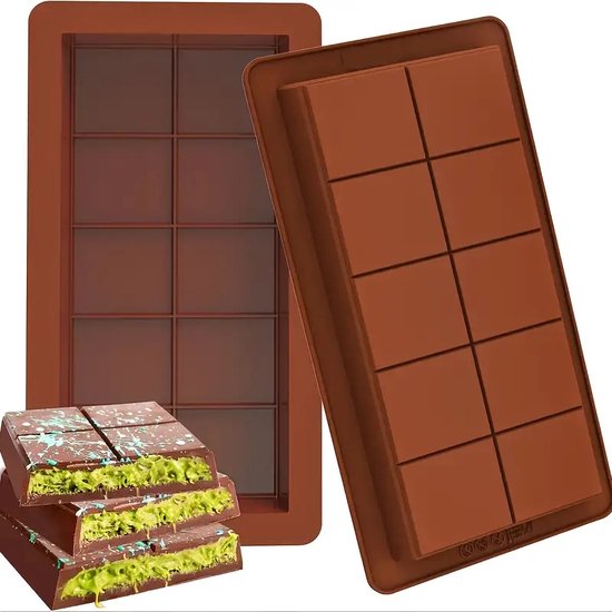 Moule à Nougat Ensemble 5 Pièces Bricolage - Plateau Antiadhésif, Tapis Silicone, Outils Cuisson Chocolats Bonbons