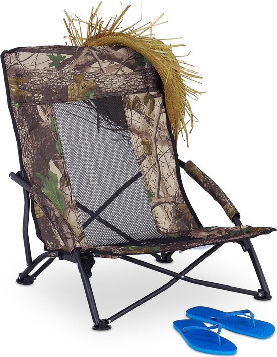 Relaxdays Strandstoel opvouwbaar - campingstoel - tuinstoel - vissersstoel  - 100 kg | bol.com