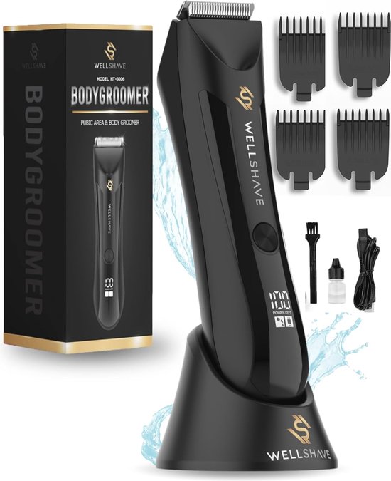 Foto: Elektrisch scheerapparaat voor mannen spatwaterdicht bodygroomer en intieme haartrimmer