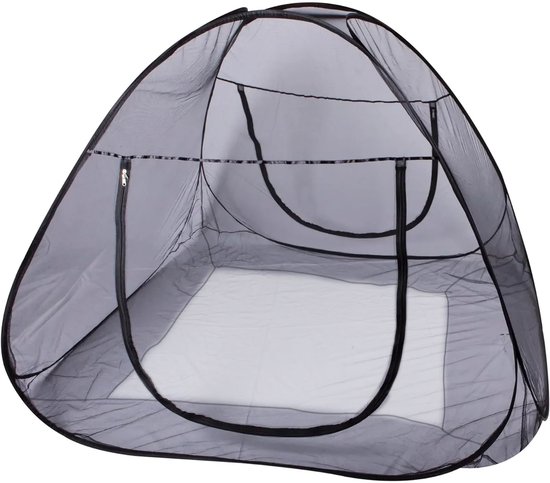 Deryan Bedtent Pop Up klamboe - Muskietennet - 200x180cm - Zwart