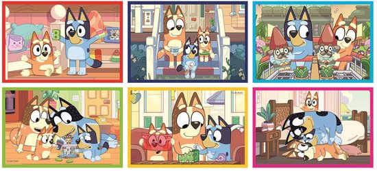 Clementoni - 6 Blokken Puzzel - Bluey - 6 afbeeldingen - Vanaf 2 jaar | bol