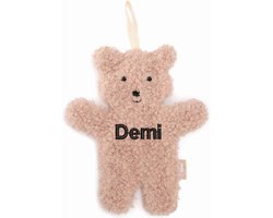 Jollein speendoekje teddy bear wild rose met geborduurde naam