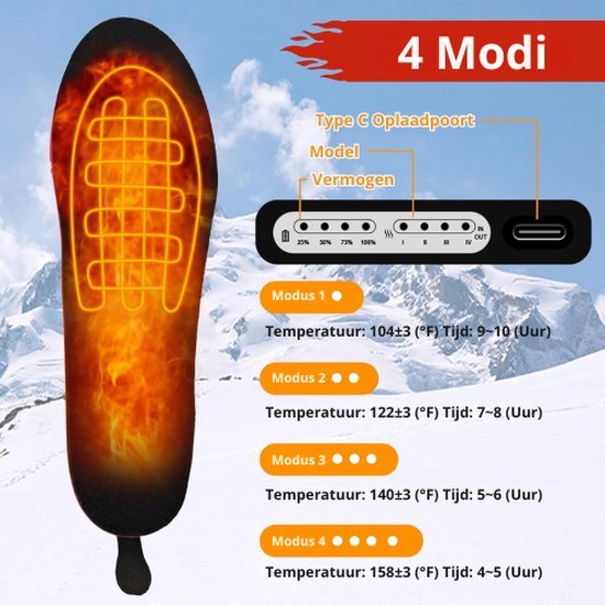 Elektrisch verwarmde inlegzolen USB Aansluiting Op Maat Te Knippen 40 - 45 Van Driel voor slechts €19.75 | Van Driel Schoenen