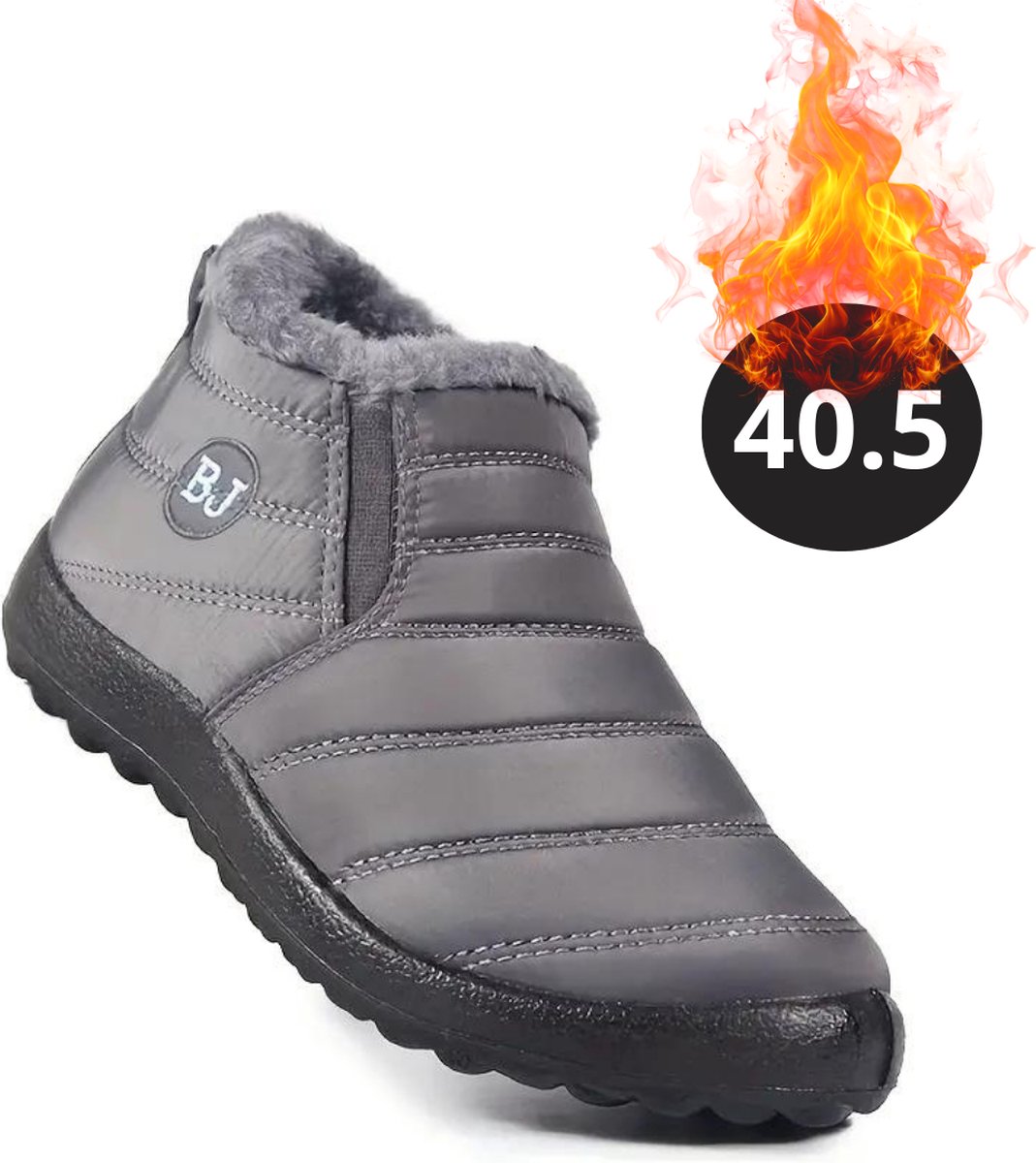 Nivard Snowboots Sneeuwschoenen Sneeuwboots Dames Wintersport Ski Skischoenen – 40.5 Warm Grijs
