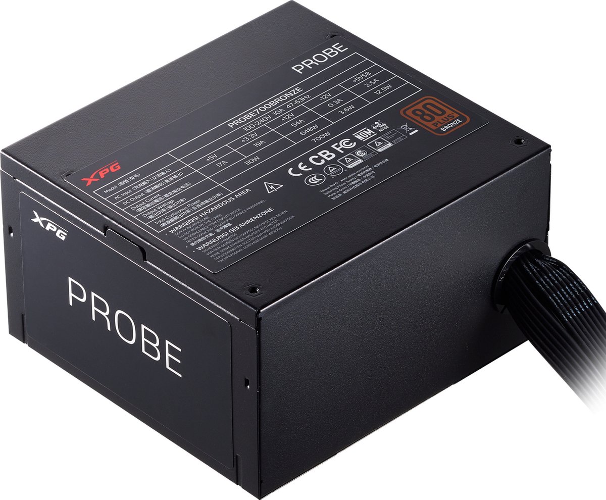 Xpg Probe 700 Bronze Power Supply Unit 700 W 20+4 Pin Atx Atx Zwart voeding - afbeelding 4