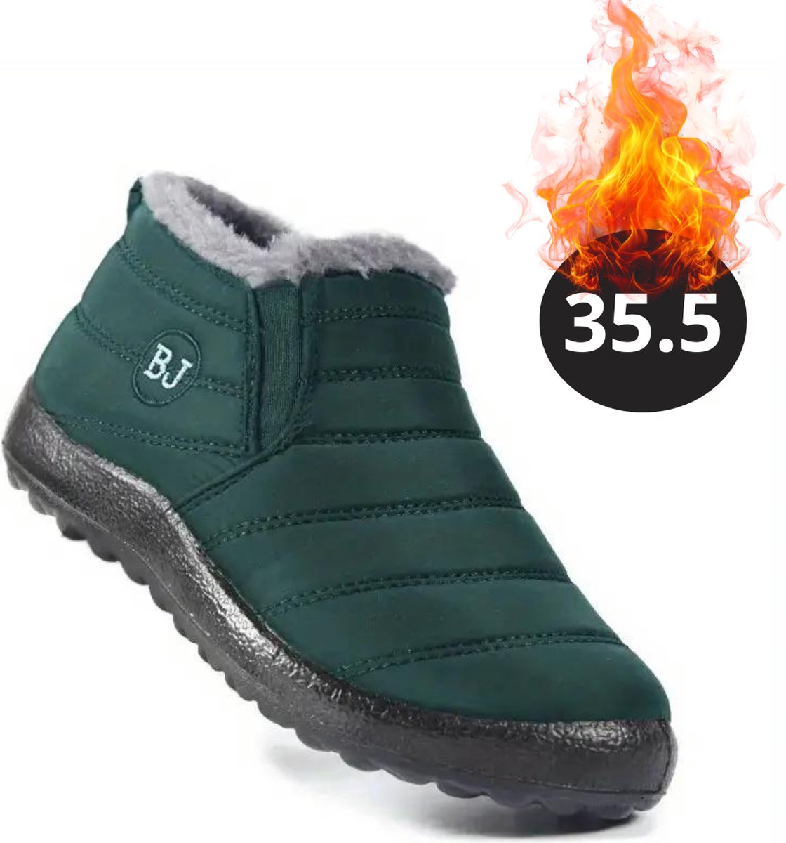 Nivard Snowboots Sneeuwschoenen Sneeuwboots Dames Wintersport Ski Skischoenen Donker 35.5 Laag Groen