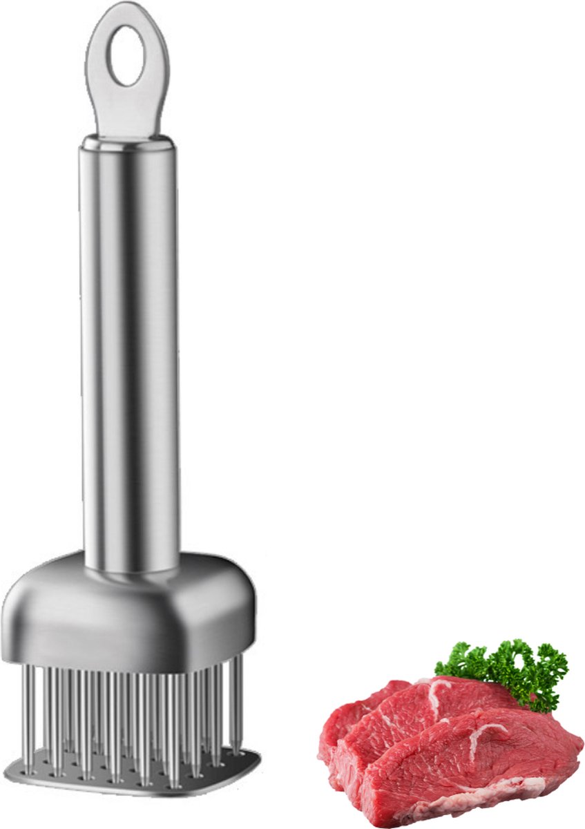 Bovista Vleeshamer - Vleesvermalser - Vleespletter - Vleesklopper - Kip - Rund - Varken - Bbq Accesoires - Meat Hammer - Prikker - Vlees