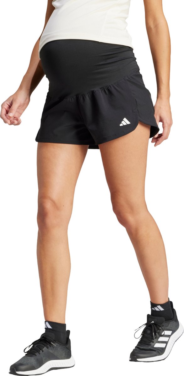 adidas Performance Pacer Woven Stretch Training Zwangerschapsshort Dames Zwart