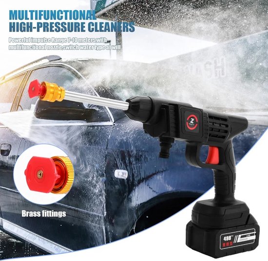 Seastone - Draadloze hogedrukreiniger - met accu en oplader - 20000mAh -hoge druk reiniger - instelbaar - 50 BAR - inclusief waterslang van Seastone — afbeelding 3
