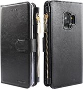 Xssive Wallet Book Case met Ritsvak voor Samsung Galaxy S9 - Book Case - Zwart
