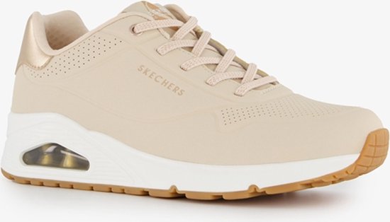 Skechers Uno - Shimmer Away Dames Sneakers - Beige - Maat 38