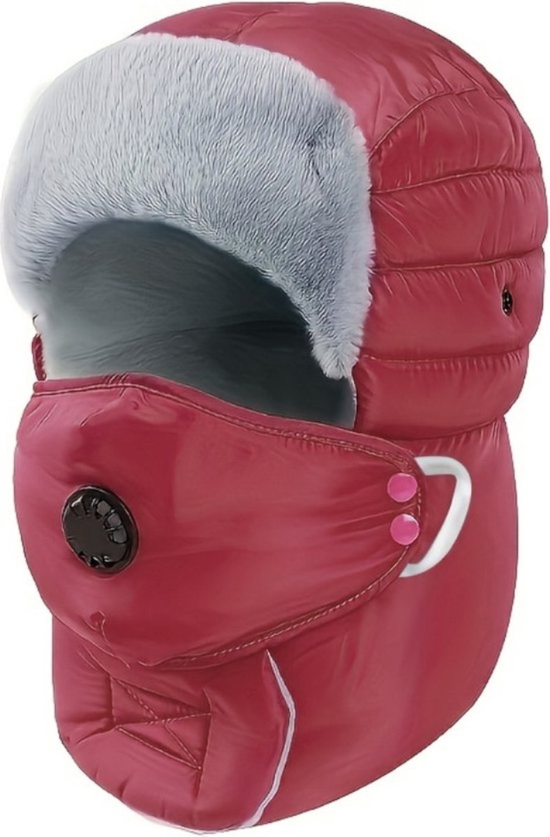 Bovista Wintermuts Heren Dames Volwassenen Muts Ski Mask Bivakmuts Balaclava Ski Masker Face Mask Full Face Mask Winter Masker Zonder Bril Rood