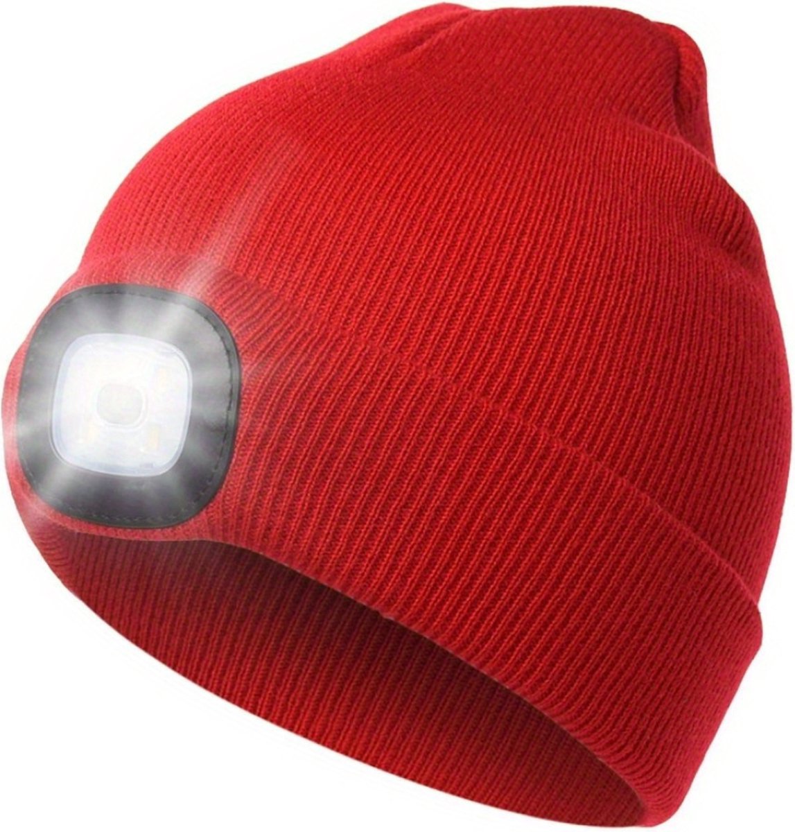 Bovista Wintermuts Heren Dames Volwassenen Muts Ski Mask Ski Masker Winter Masker Met Lamp Rood
