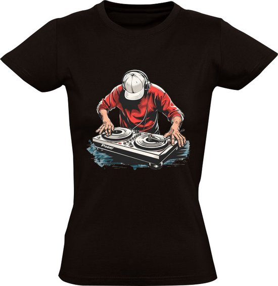 T-shirt DJ Femme - musique - party - festival - célébration - spinning - mixeur - son