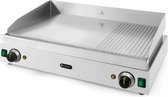 Bol.com Hendi Bakplaat met geribbelde en gladde zones - Roestvast staal - 2 onafhankelijke verhittingszones - 720x550 mm aanbieding