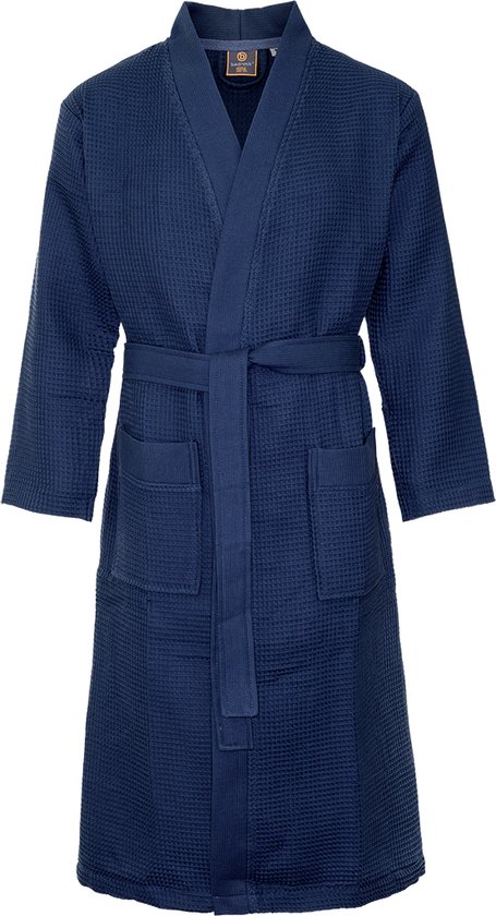 Marineblauwe badjas pique-3xl