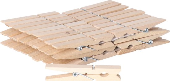 Sorbo Wasknijpers - Hout - 36 stuks