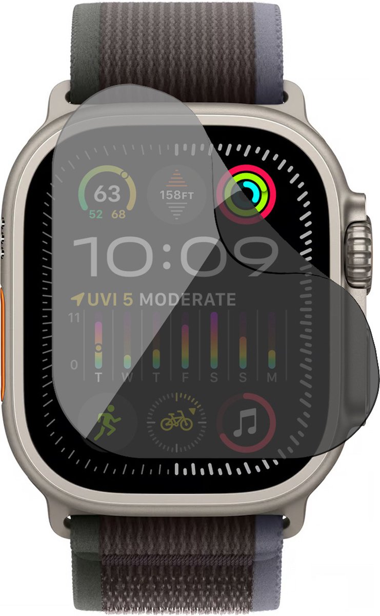 Privacy Screenprotector geschikt voor Apple Watch Ultra 1 / 2 - 1x FlexGuard Screen Protector