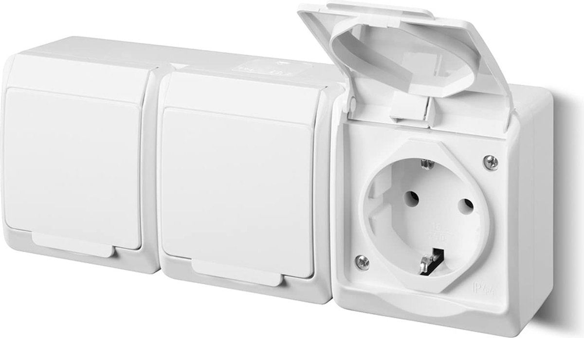 Lexium Buitenstopcontact - Buitenstopcontacten waterdicht - Tuinstopcontact - Contactdoos voor buiten