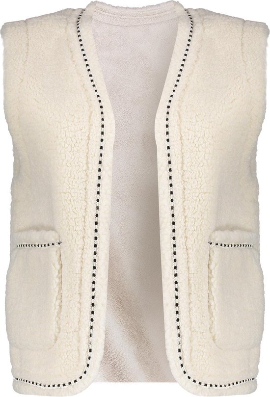 Foto: Geisha gilet teddy gilet 45553 19 off white dames maat l