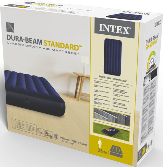 Intex Twin Dura-Beam Classic Downy Luchtbed - 191x99x22 cm