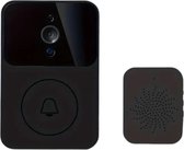 Sonnette vidéo Bovista - Espion de porte avec caméra et WiFi - Sonnette vidéo - Sans fil - Sonnette (son en T) - Caméra - Extérieur - Zwart