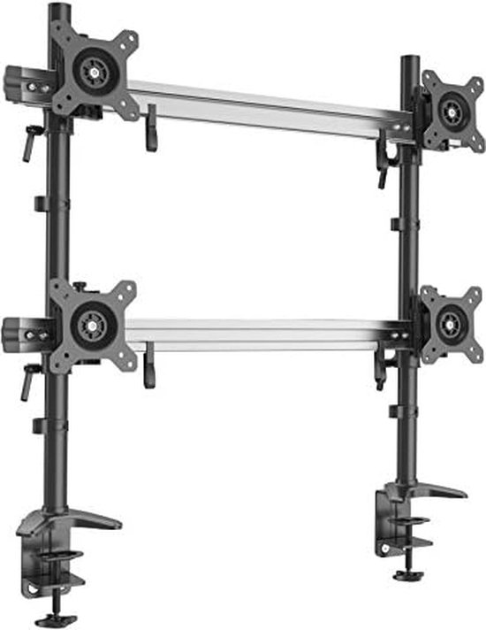 HFTEK® Brazo doble para monitor - Soporte de mesa para 2 pantallas con HFTEK® Brazo doble para monitor - Soporte de mesa para 2 pantallas con